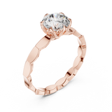 Blooming Halo Gallery Round Solitaire Ring