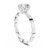Blooming Halo Gallery Round Solitaire Ring