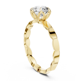 Blooming Halo Gallery Round Solitaire Ring