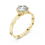 Blooming Halo Gallery Round Solitaire Ring