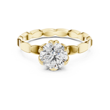 Blooming Halo Gallery Round Solitaire Ring