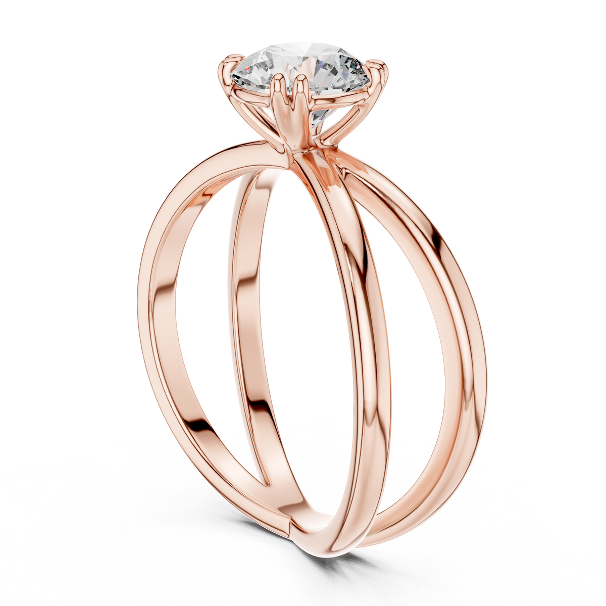Evermore Split-Shank Round Solitaire Ring