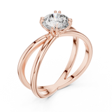 Evermore Split-Shank Round Solitaire Ring