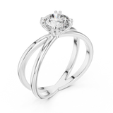 Evermore Split-Shank Round Solitaire Ring