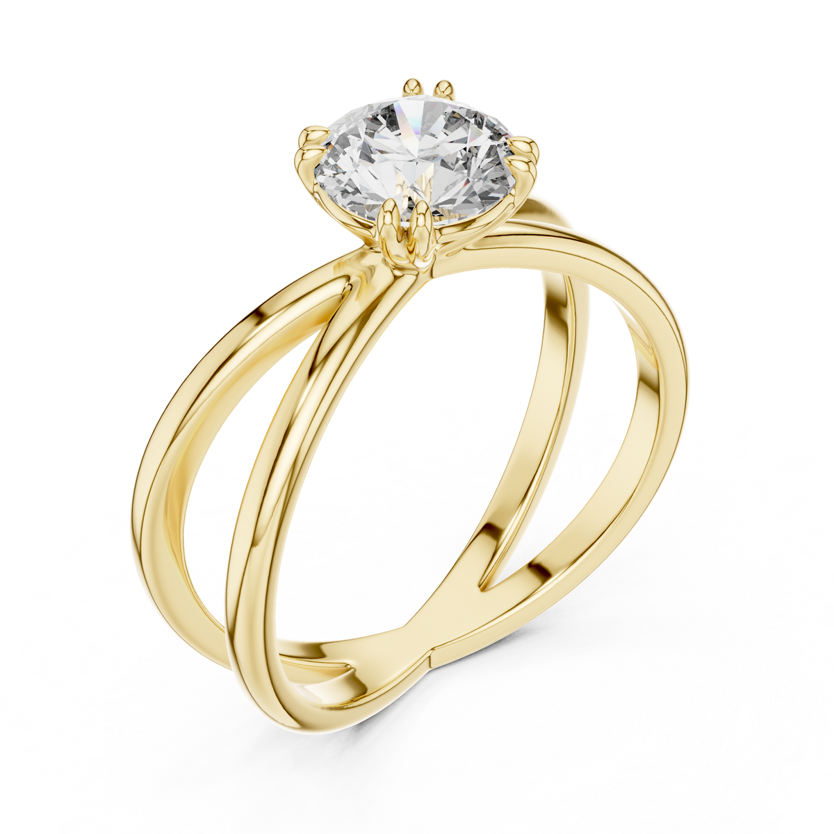 Evermore Split-Shank Round Solitaire Ring