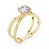 Evermore Split-Shank Round Solitaire Ring