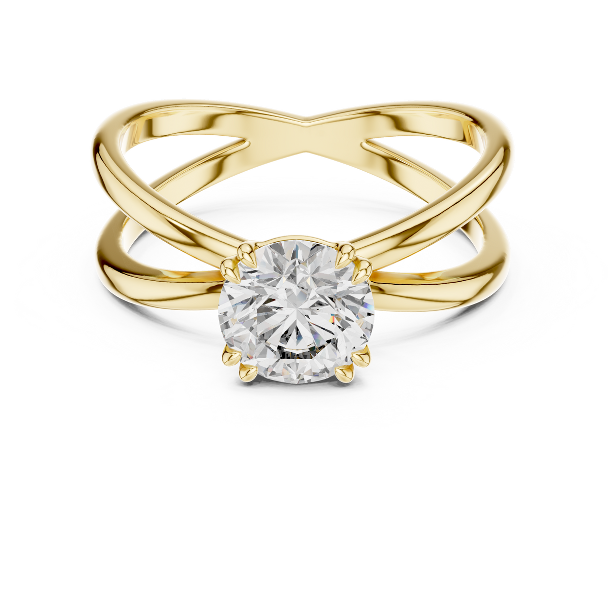 Evermore Split-Shank Round Solitaire Ring