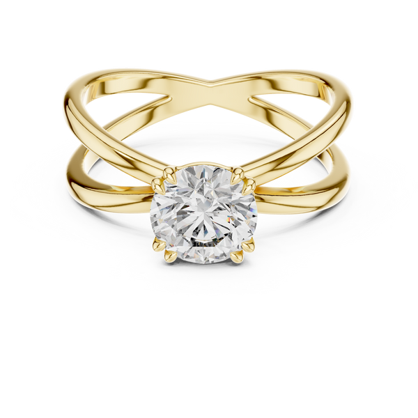 Evermore Split-Shank Round Solitaire Ring