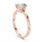 Luna Petal Round Solitaire Ring
