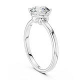 Luna Petal Round Solitaire Ring