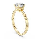 Luna Petal Round Solitaire Ring