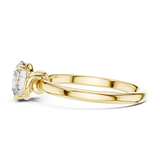 Luna Petal Round Solitaire Ring