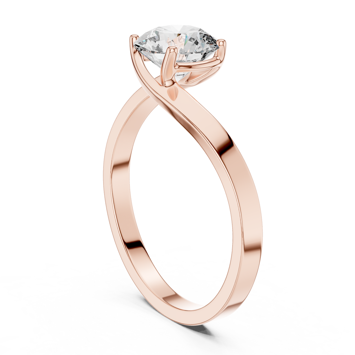 Serene Cathedral Round Solitaire Ring