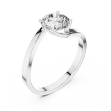 Serene Cathedral Round Solitaire Ring