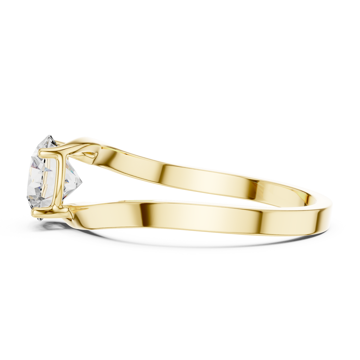 Serene Cathedral Round Solitaire Ring