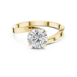Serene Cathedral Round Solitaire Ring