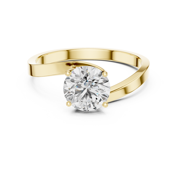 Serene Cathedral Round Solitaire Ring