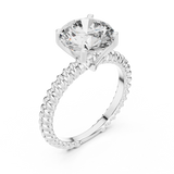 Rosé Braided Round Solitaire Ring
