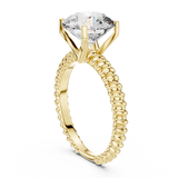 Rosé Braided Round Solitaire Ring