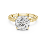 Rosé Braided Round Solitaire Ring