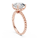 Aurelia Beaded Round Solitaire Ring