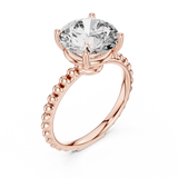 Aurelia Beaded Round Solitaire Ring
