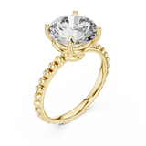 Aurelia Beaded Round Solitaire Ring