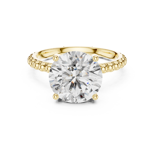Aurelia Beaded Round Solitaire Ring