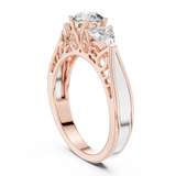 Golden Garden Three-Stone Diamond Ring