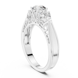 Golden Garden Three-Stone Diamond Ring