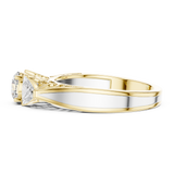 Golden Garden Three-Stone Diamond Ring