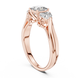 Celestial Three-Stone Round Diamond Ring