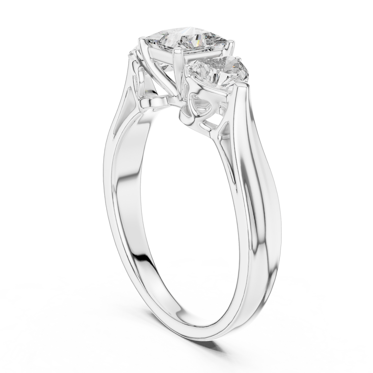 Celestial Three-Stone Round Diamond Ring