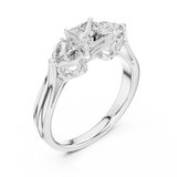 Celestial Three-Stone Round Diamond Ring