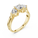 Celestial Three-Stone Round Diamond Ring