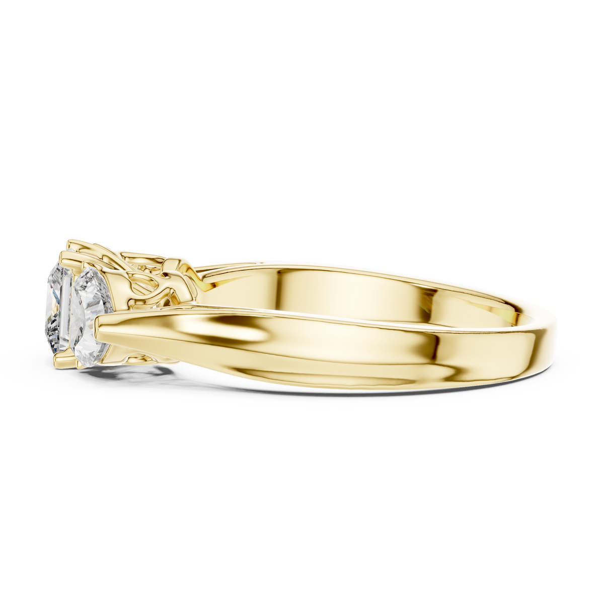 Celestial Three-Stone Round Diamond Ring