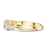 Celestial Three-Stone Round Diamond Ring