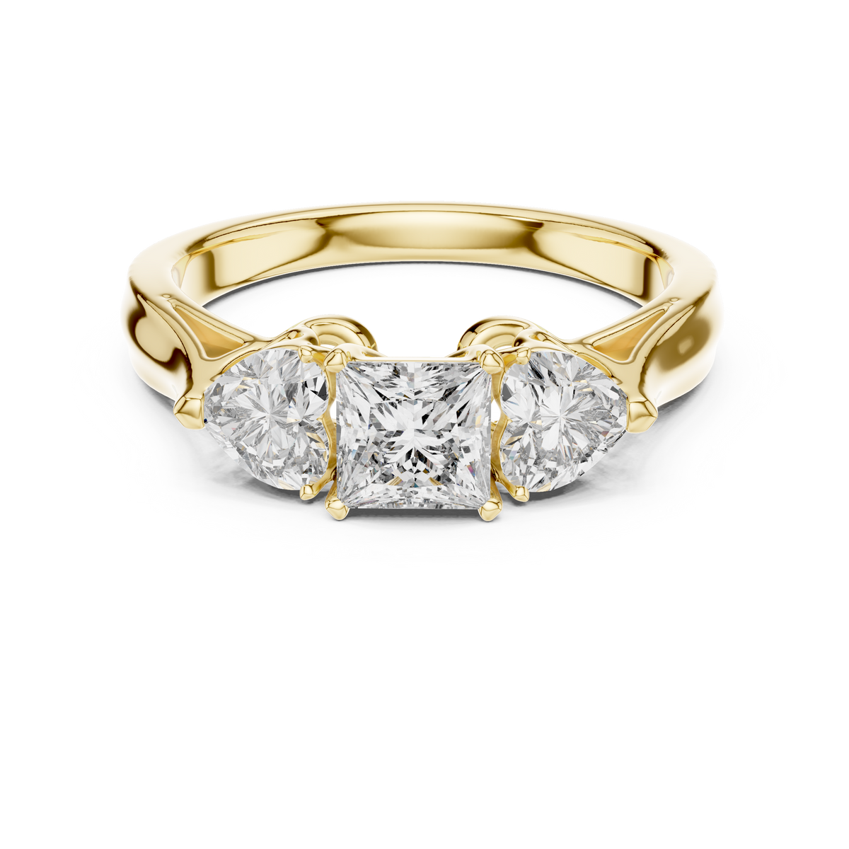 Celestial Three-Stone Round Diamond Ring