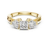 Celestial Three-Stone Round Diamond Ring