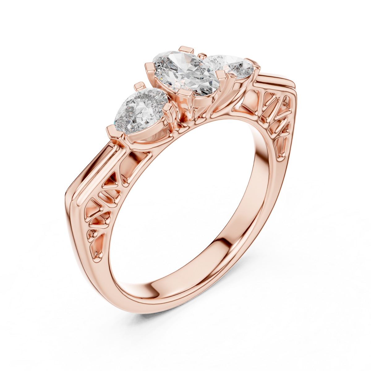 Imperial Three-Stone Diamond Ring