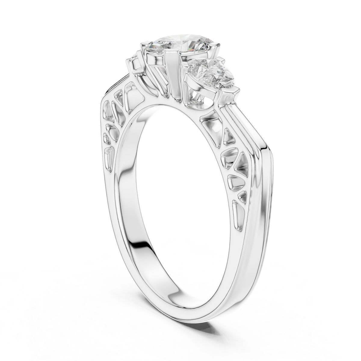 Imperial Three-Stone Diamond Ring