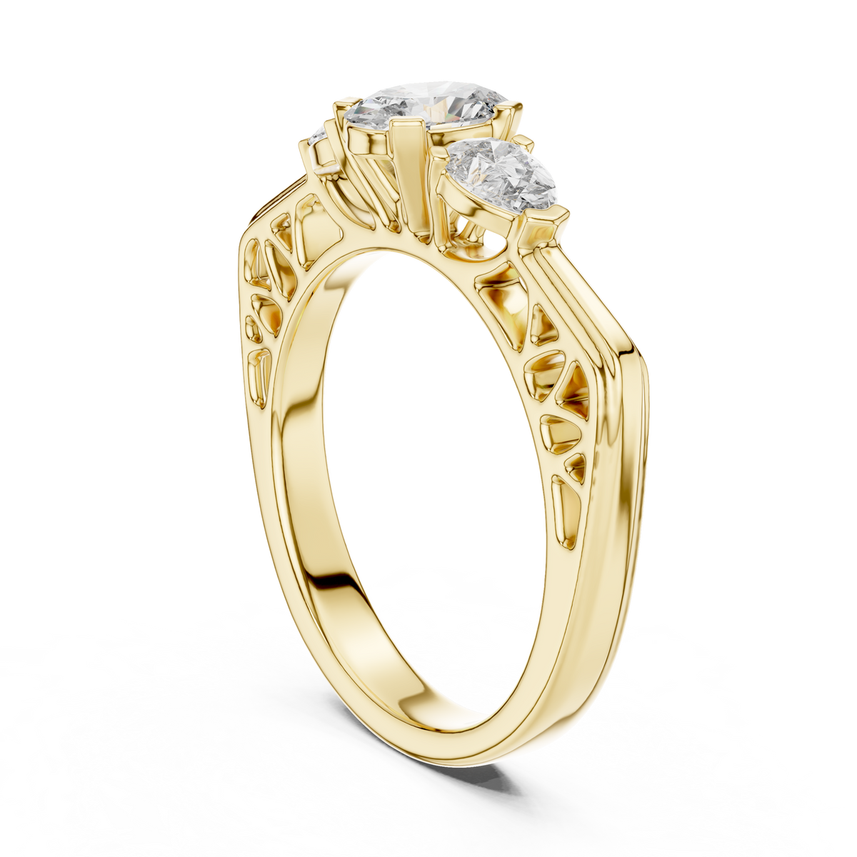 Imperial Three-Stone Diamond Ring