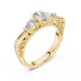 Imperial Three-Stone Diamond Ring