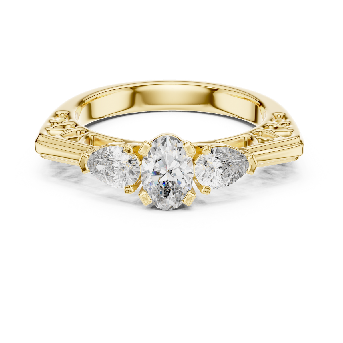 Imperial Three-Stone Diamond Ring