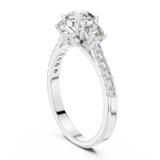 Rosé Pavé Cathedral Diamond Ring