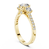 Rosé Pavé Cathedral Diamond Ring