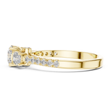 Rosé Pavé Cathedral Diamond Ring