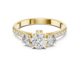 Rosé Pavé Cathedral Diamond Ring