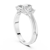 Rosé Empress Emerald Three-Stone Ring