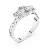 Rosé Empress Emerald Three-Stone Ring